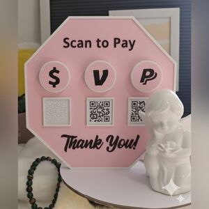 Qr Code Display Sign 3d Printed